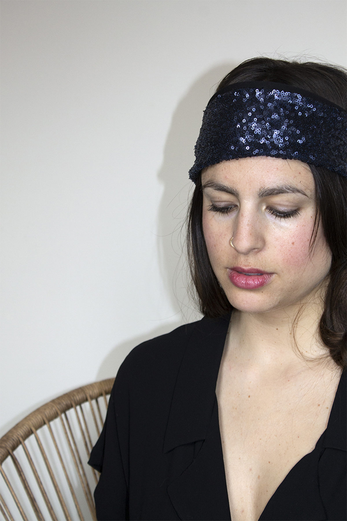 Paillettes blue bandeau