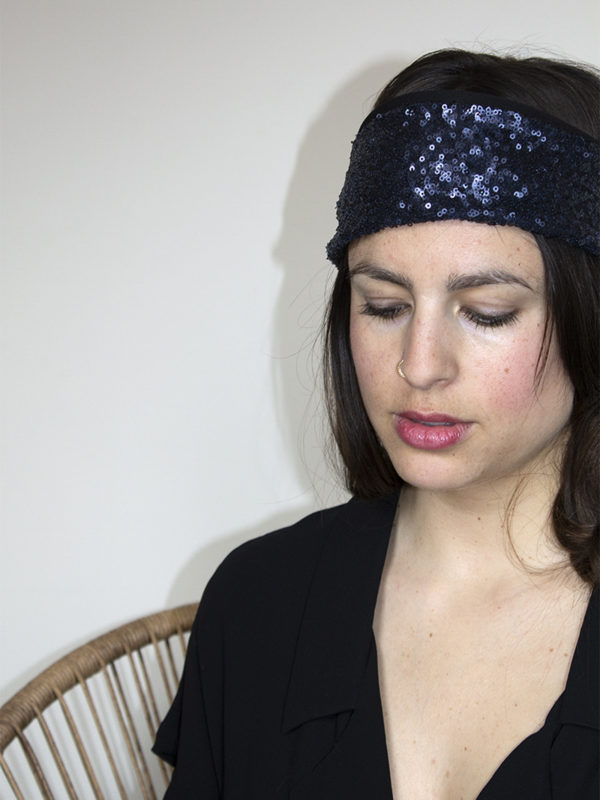 Paillettes blue bandeau