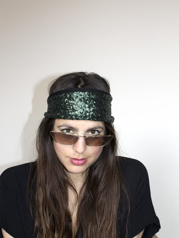 paillettes green bandeau