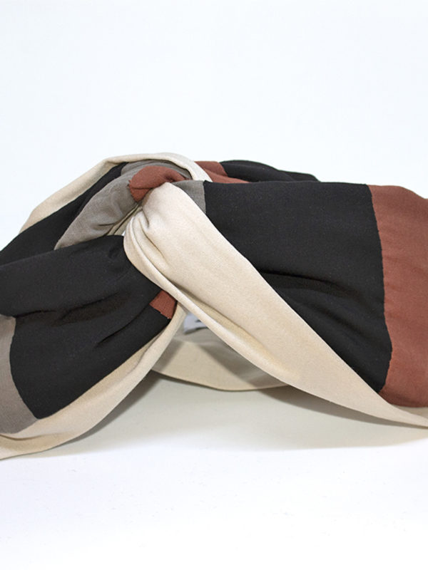 sienna block open turban