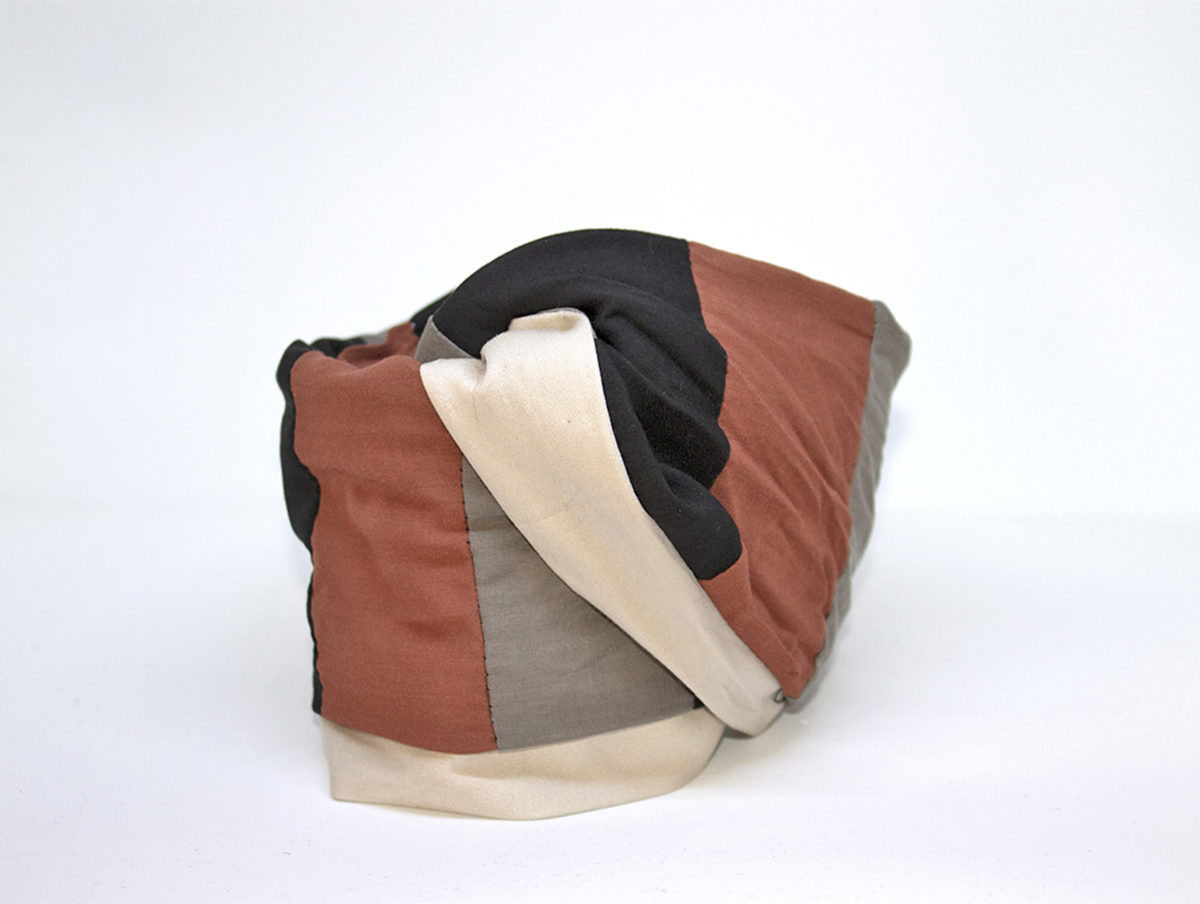 sienna block open turban