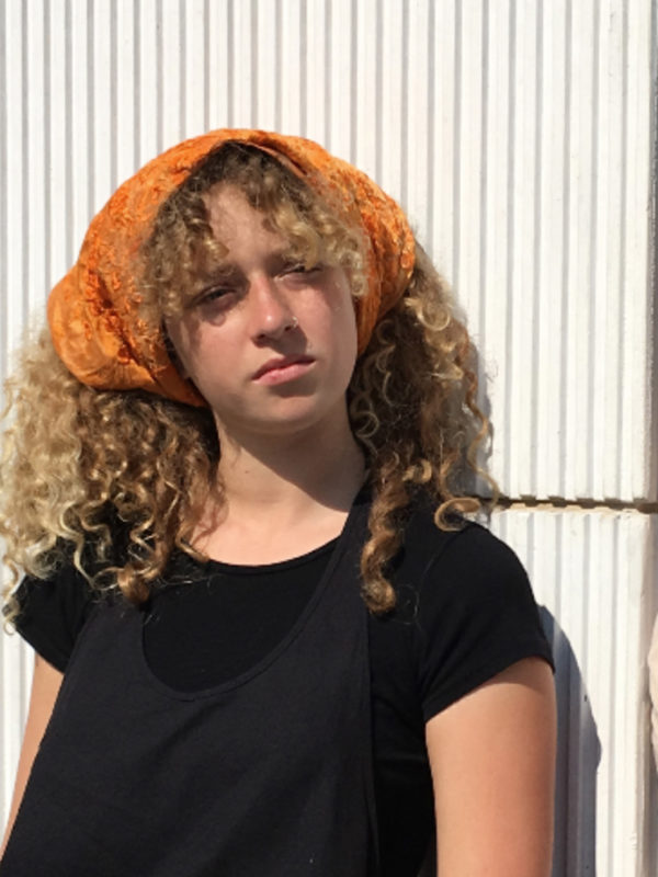 Solstice Sisters rust headscarf