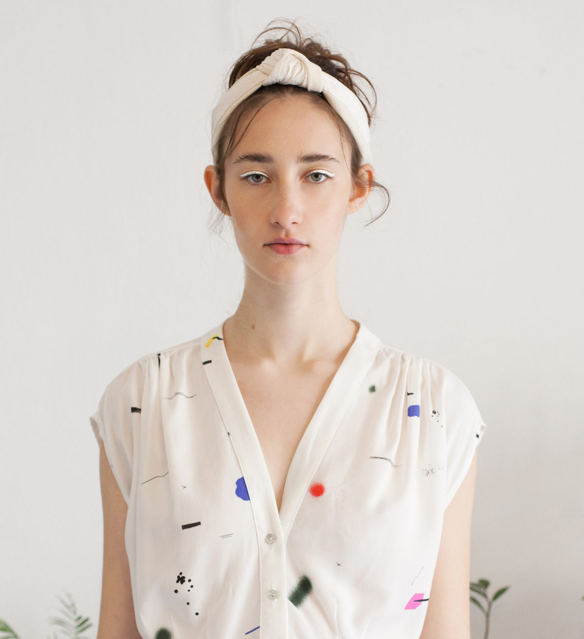 raw silk knot headband