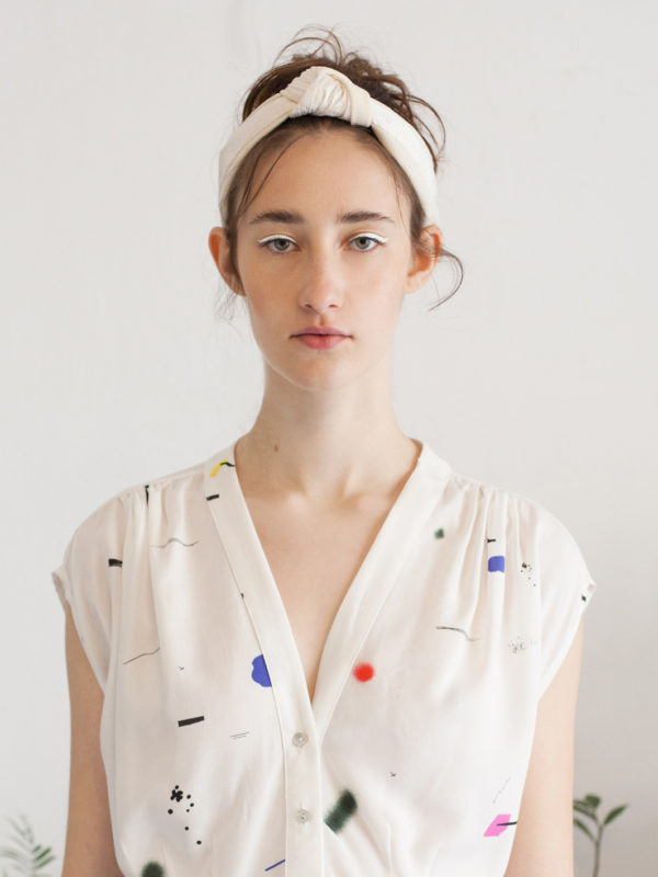 raw silk knot headband