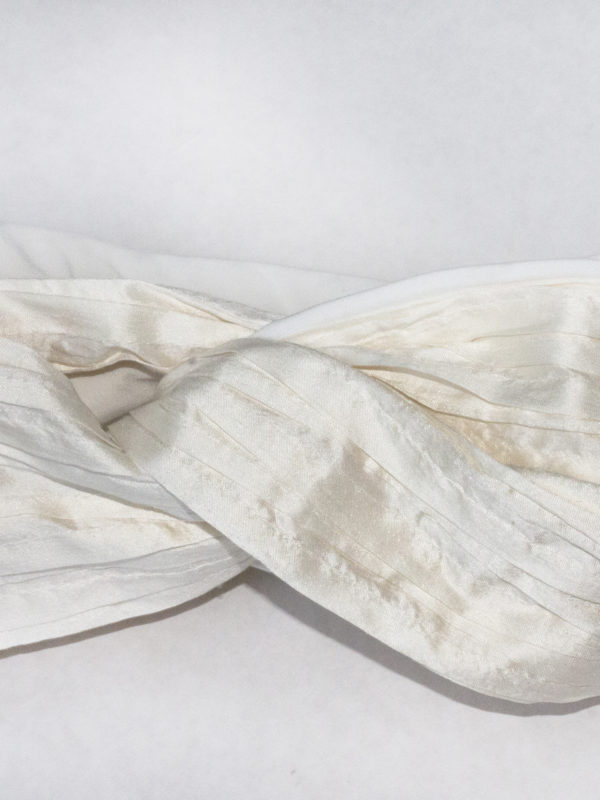 raw silk open turban