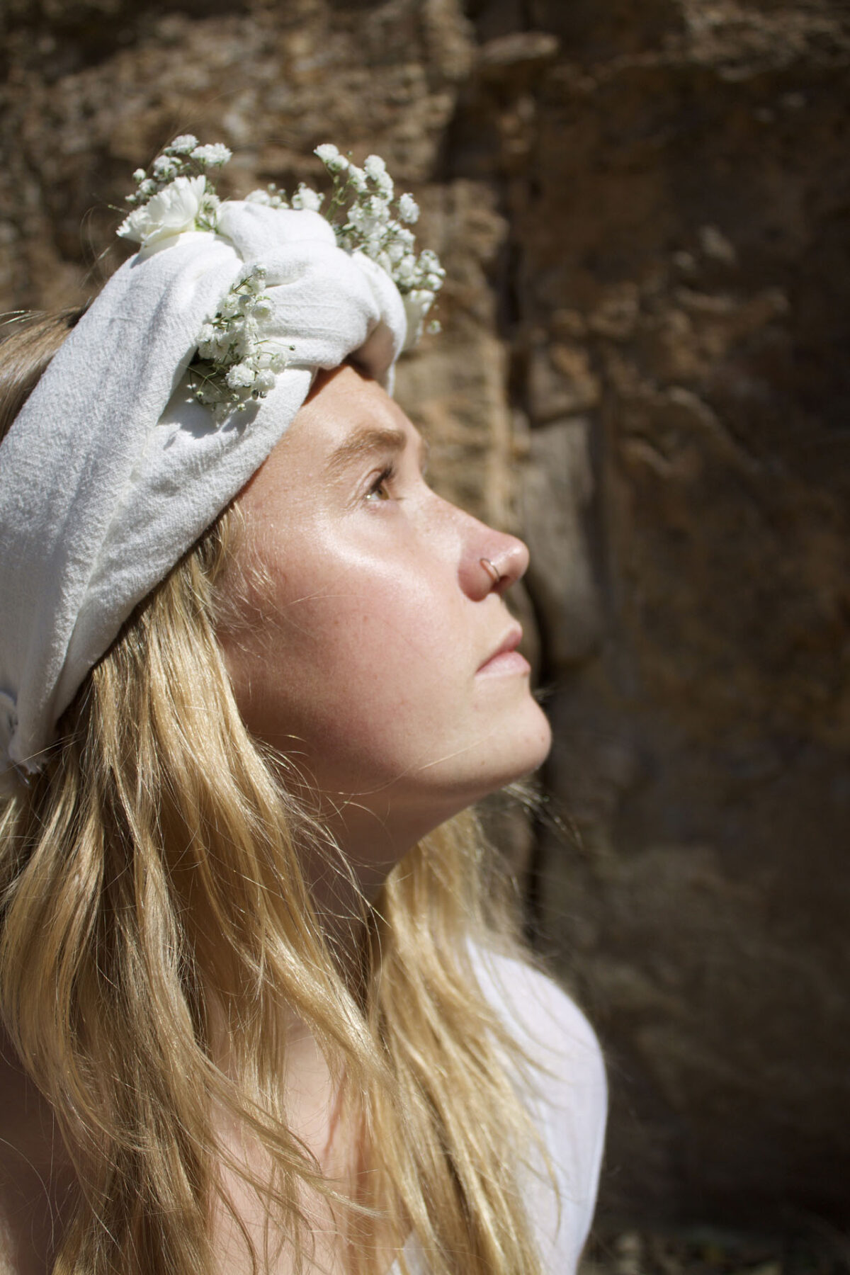 white frida braid headband