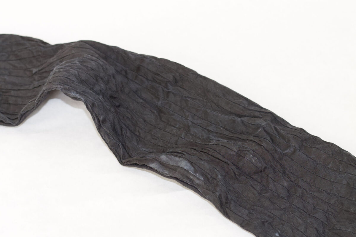 black silk open turban