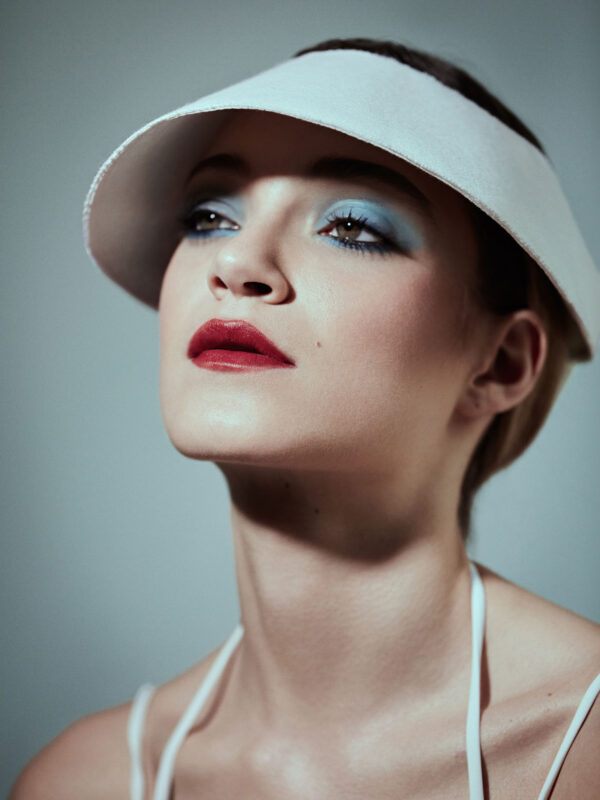 white canvas visor