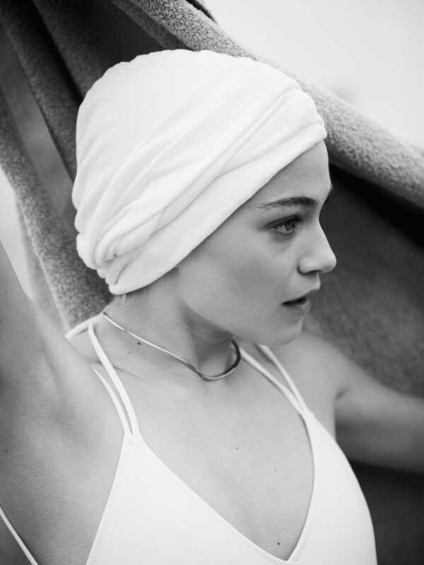 white loop turban