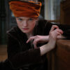 Velvet Cognac Open Turban